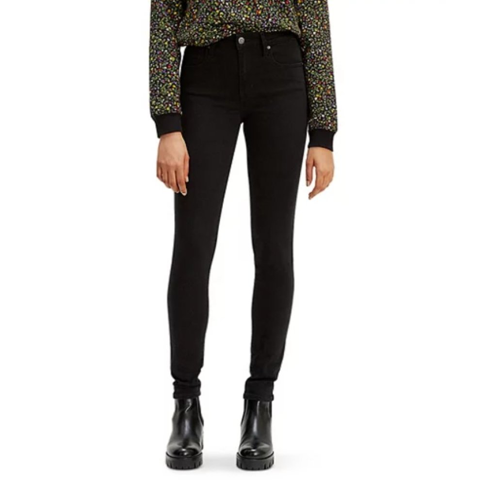 Levi's 721 High Rise Skinny Jeans - Soft Black